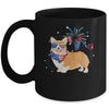 Corgi Dog American USA Flag 4th of July Men women Lover Mug | siriusteestore