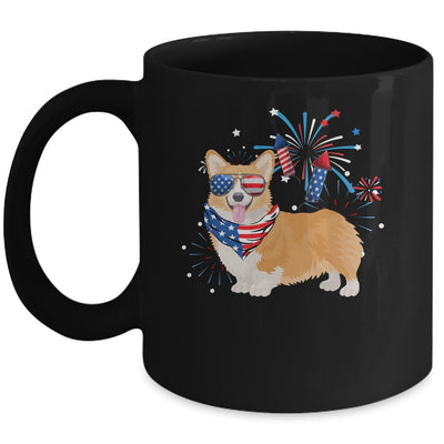 Corgi Dog American USA Flag 4th of July Men women Lover Mug | siriusteestore
