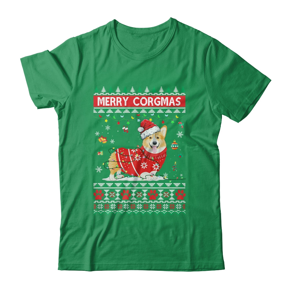 Corgi Dog Merry Corgmas Santa Corgi Ugly Christmas Xmas Shirt & Sweatshirt | siriusteestore
