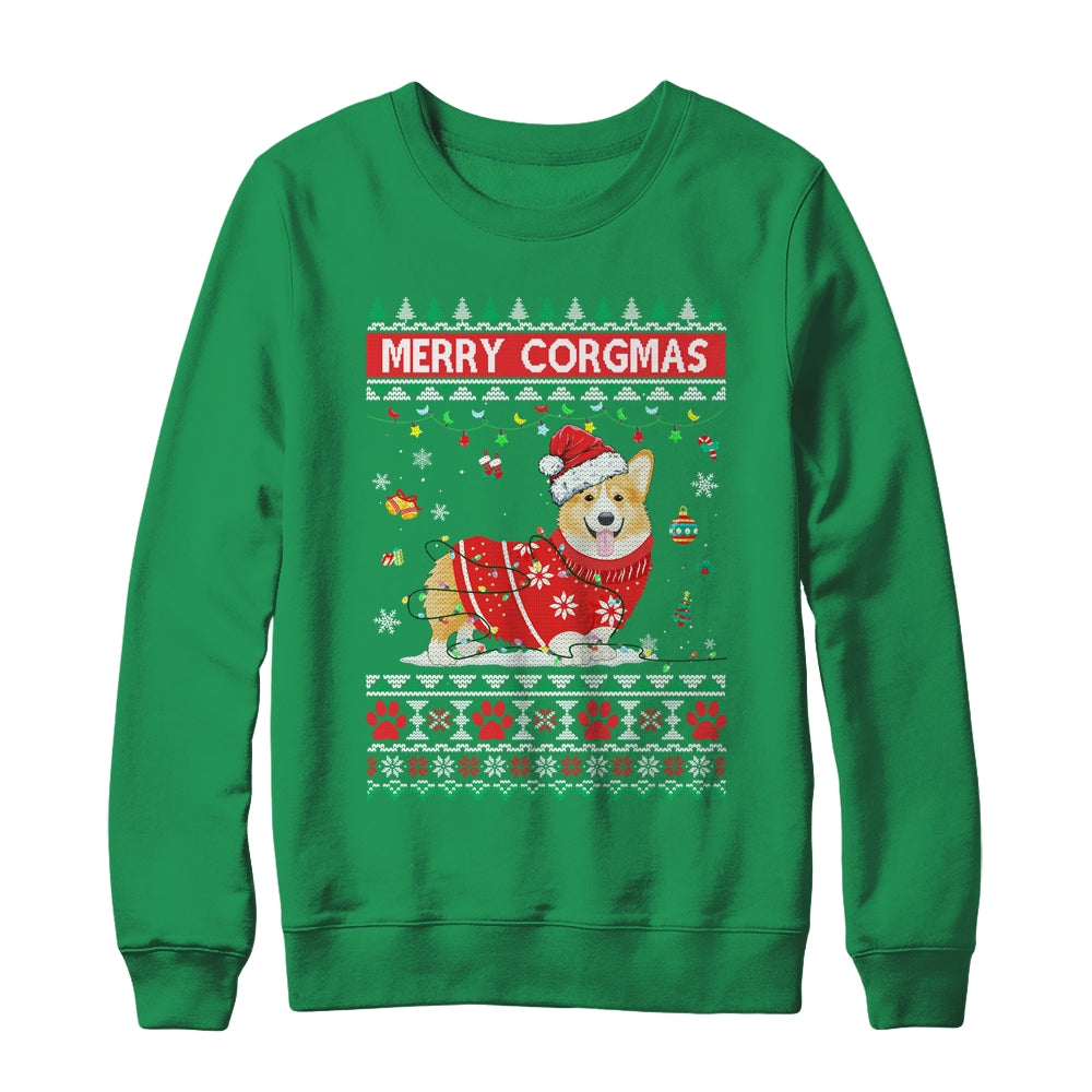 Corgi Dog Merry Corgmas Santa Corgi Ugly Christmas Xmas Shirt & Sweatshirt | siriusteestore