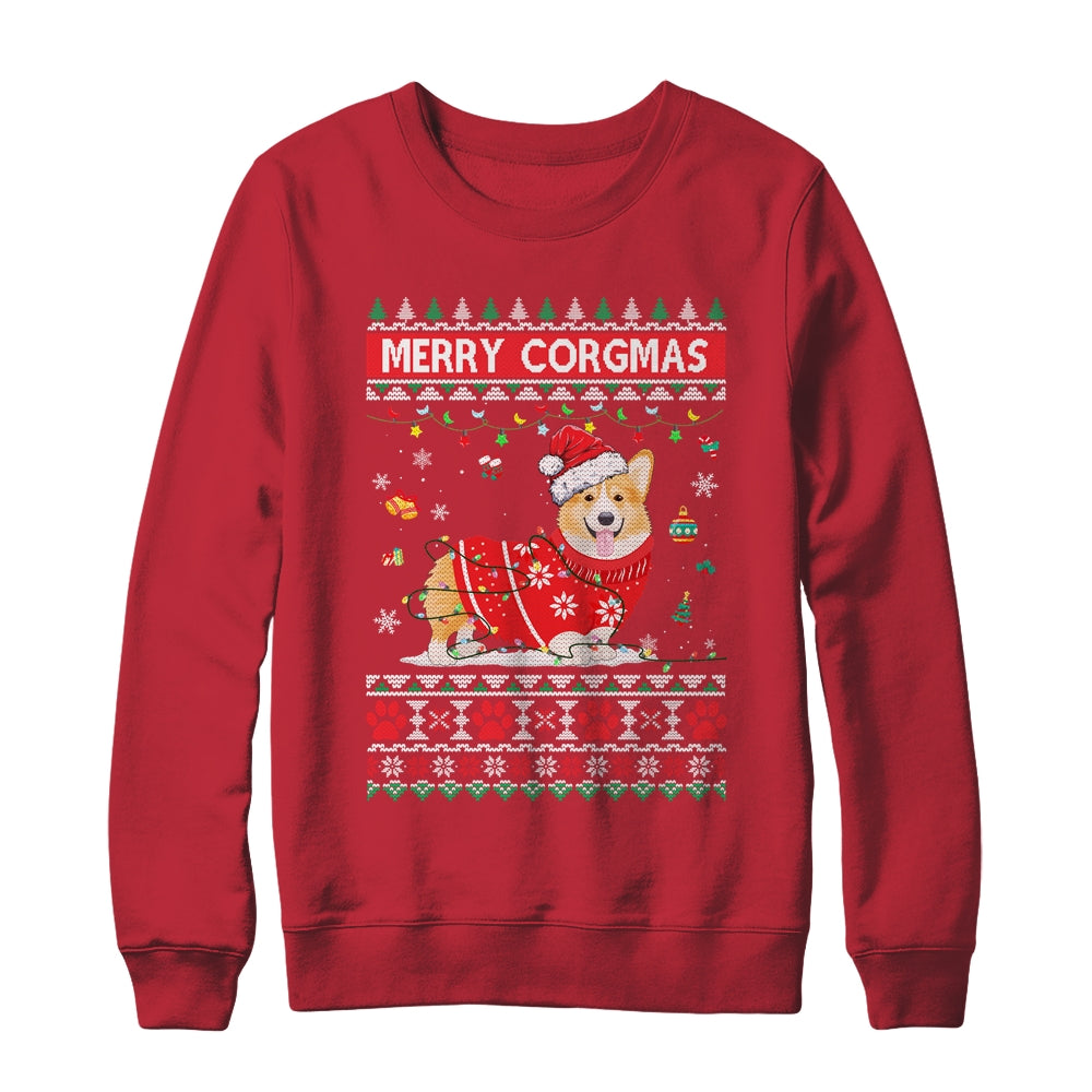 Corgi Dog Merry Corgmas Santa Corgi Ugly Christmas Xmas Shirt & Sweatshirt | siriusteestore