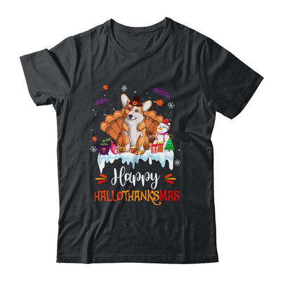 Corgi Happy HalloThanksMas Halloween Thanksgiving Christmas Shirt & Sweatshirt | siriusteestore
