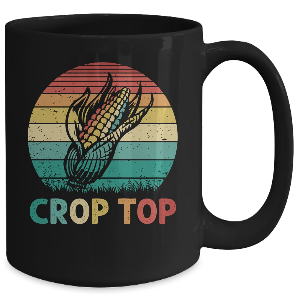 Corn Crop Top Funny Farmer Farming Corn Lover Summer Retro Mug | siriusteestore