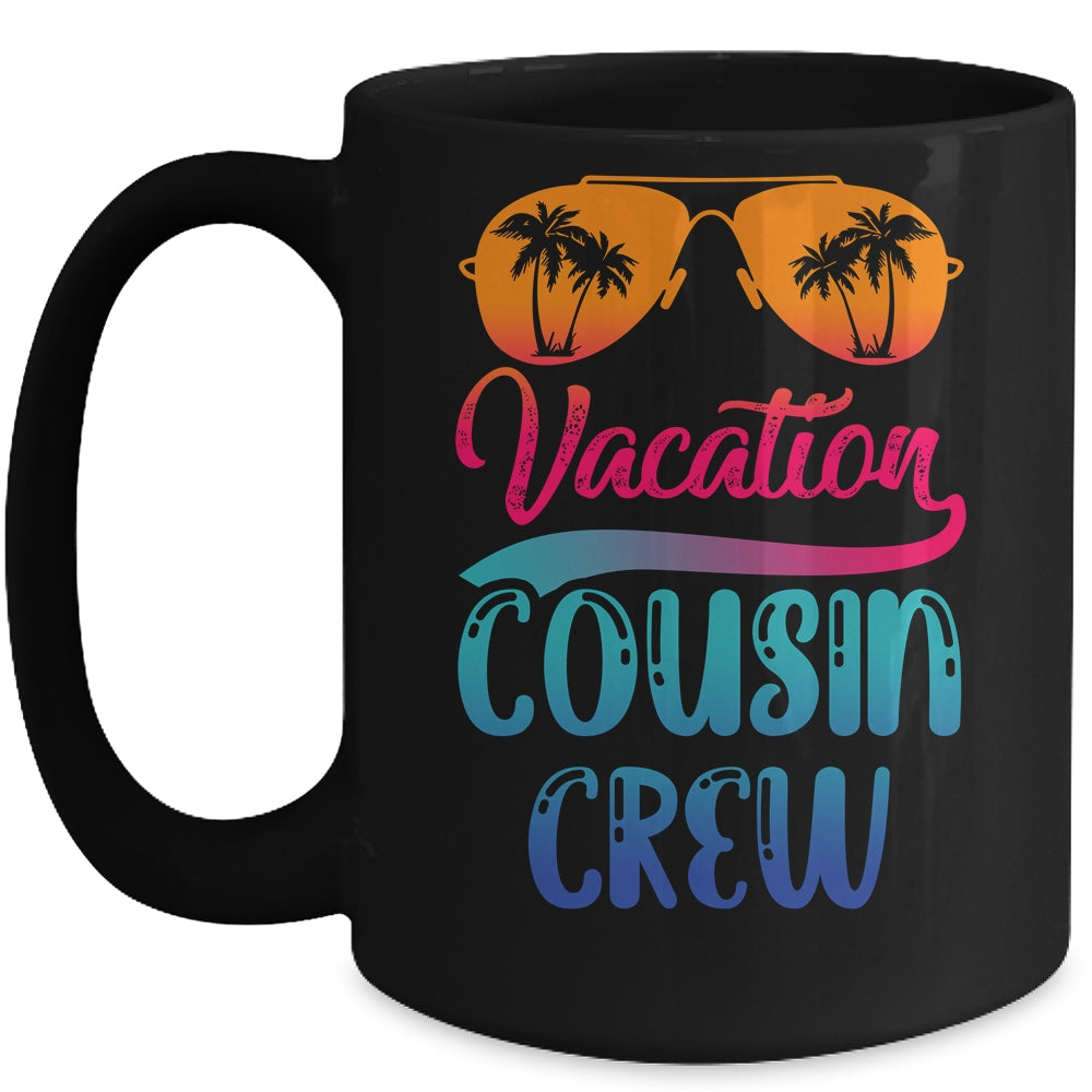 Cousin Crew Family Summer Vacation Beach Cruise Sunglasses Mug | siriusteestore