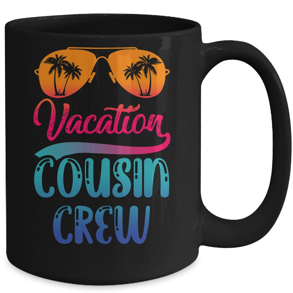 Cousin Crew Family Summer Vacation Beach Cruise Sunglasses Mug | siriusteestore
