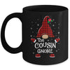 Cousin Gnome Buffalo Plaid Matching Christmas Pajama Gift Mug | siriusteestore