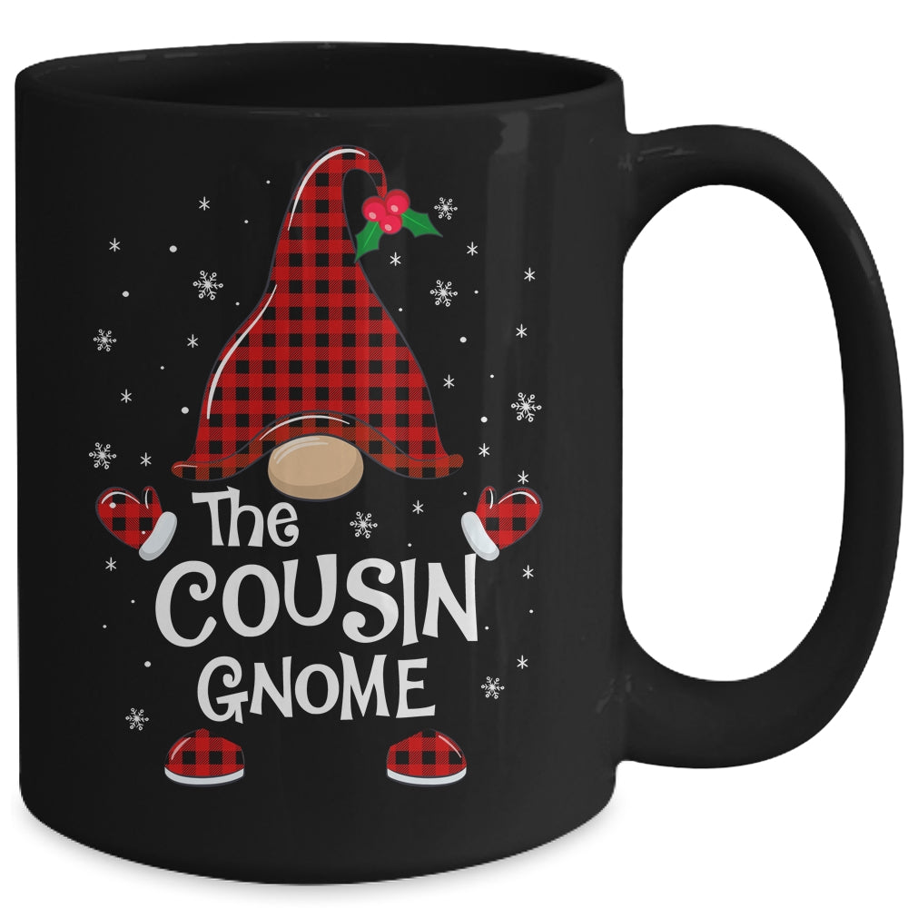 Cousin Gnome Buffalo Plaid Matching Christmas Pajama Gift Mug | siriusteestore