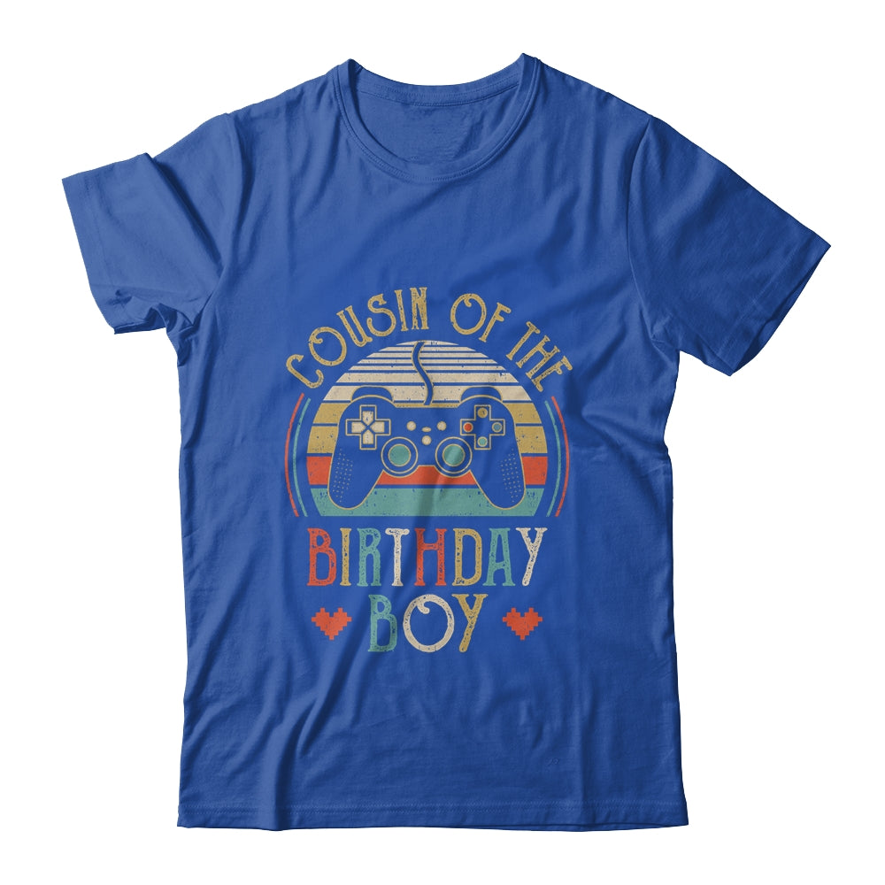 Cousin Of The Birthday Boy Vintage Matching Gamer Birthday Shirt & Hoodie | siriusteestore