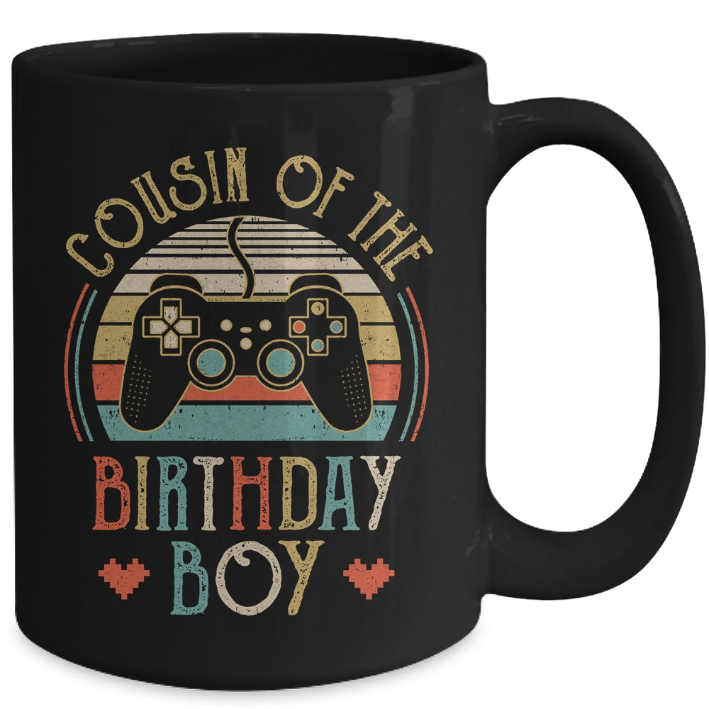 Cousin Of The Birthday Boy Vintage Matching Gamer Birthday Mug | siriusteestore