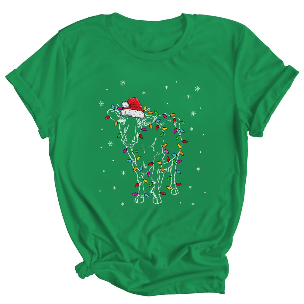 Cow Christmas Light Tree Cow Xmas Snow Lover Shirt & Sweatshirt | siriusteestore