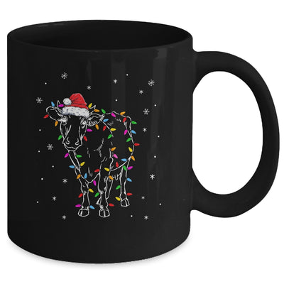 Cow Christmas Light Tree Cow Xmas Snow Lover Mug | siriusteestore