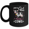 Cow Just A Girl Who Loves Cows Farmer Mug | siriusteestore