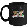 Cow Reindeer Santa Hat Christmas Light Funny Cows Lover Xmas Mug | siriusteestore