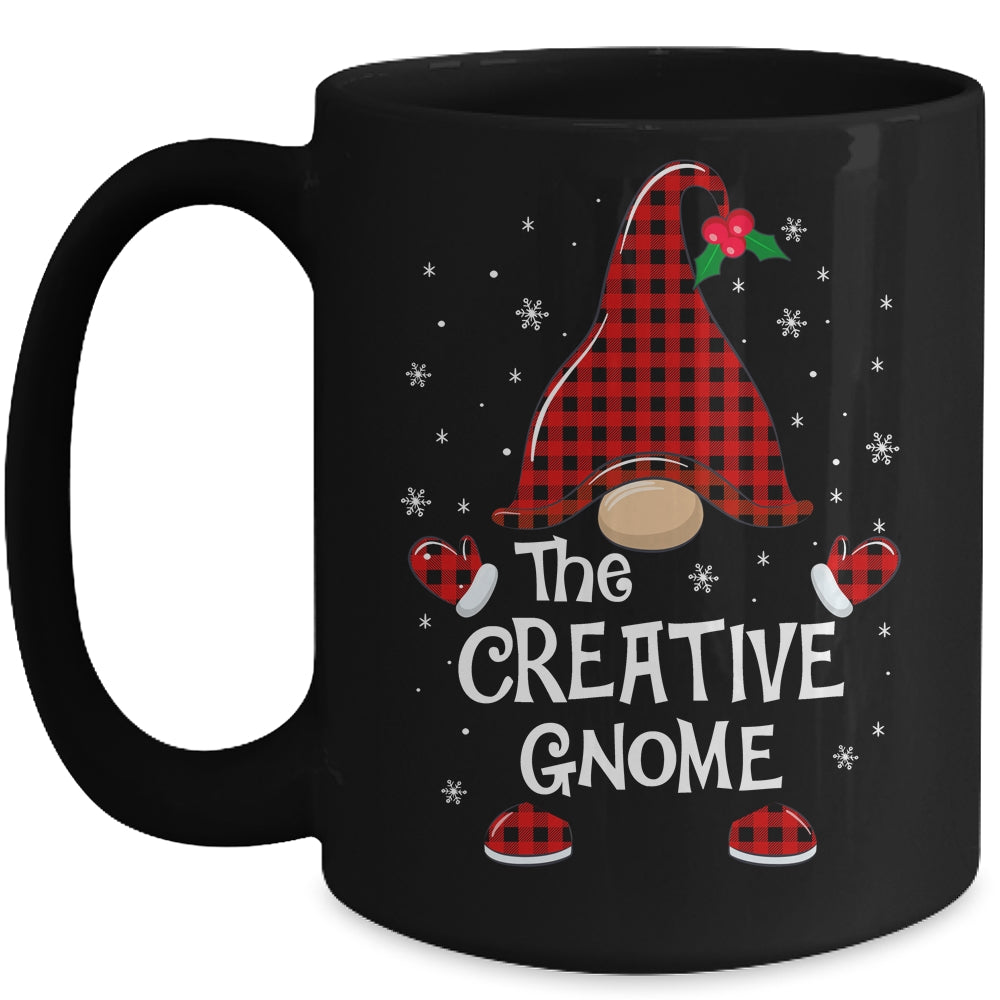 Creative Gnome Buffalo Plaid Matching Christmas Pajama Gift Mug | siriusteestore