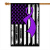 Crohns Disease Awareness America Flag Purple Ribbon | siriusteestore