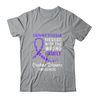Crohns Disease Awareness Messed With The Wrong Family Support Shirt & Hoodie | siriusteestore
