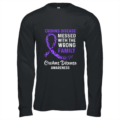 Crohns Disease Awareness Messed With The Wrong Family Support Shirt & Hoodie | siriusteestore