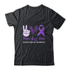 Crohns Disease Awareness Peace Love Cure Leopard Shirt & Hoodie | siriusteestore