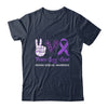 Crohns Disease Awareness Peace Love Cure Leopard Shirt & Hoodie | siriusteestore