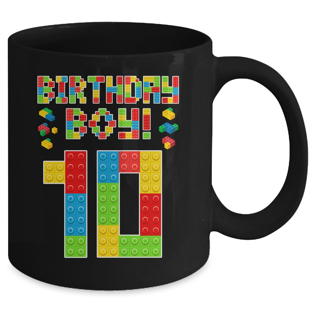 Cute 10th Birthday 10 Years Old Block Building Boys Lover Mug | siriusteestore