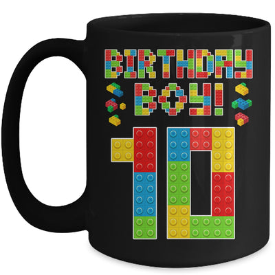 Cute 10th Birthday 10 Years Old Block Building Boys Lover Mug | siriusteestore