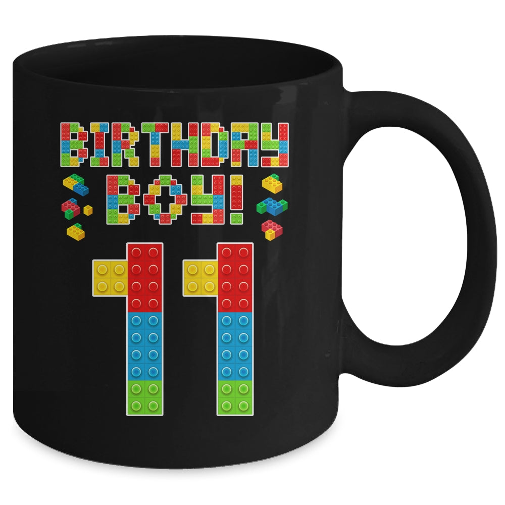 Cute 11th Birthday 11 Years Old Block Building Boys Lover Mug | siriusteestore