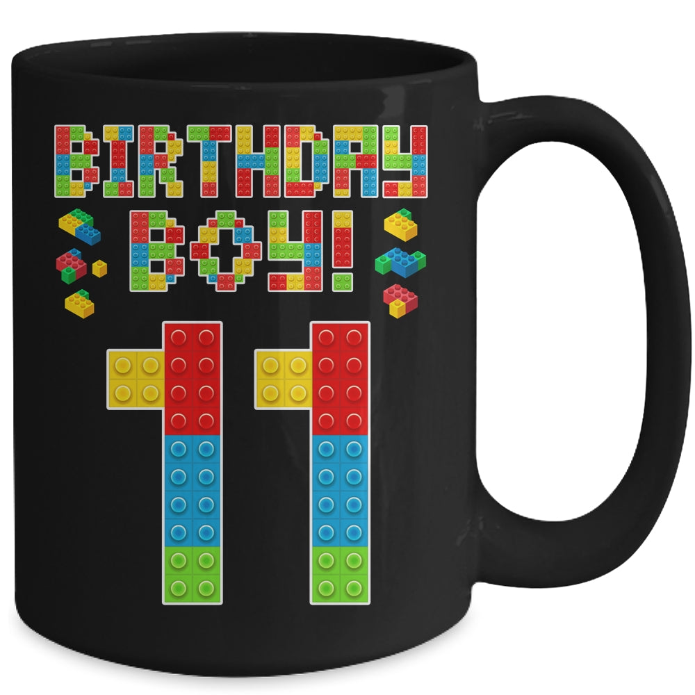 Cute 11th Birthday 11 Years Old Block Building Boys Lover Mug | siriusteestore