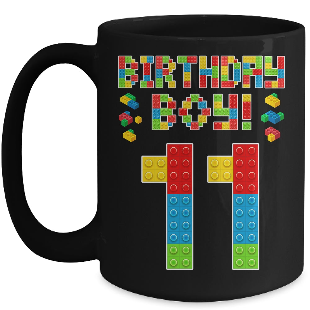 Cute 11th Birthday 11 Years Old Block Building Boys Lover Mug | siriusteestore