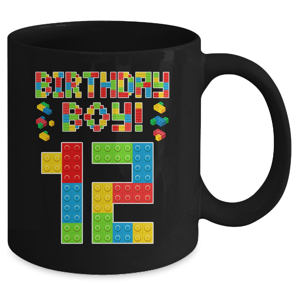 Cute 12th Birthday 12 Years Old Block Building Boys Lover Mug | siriusteestore