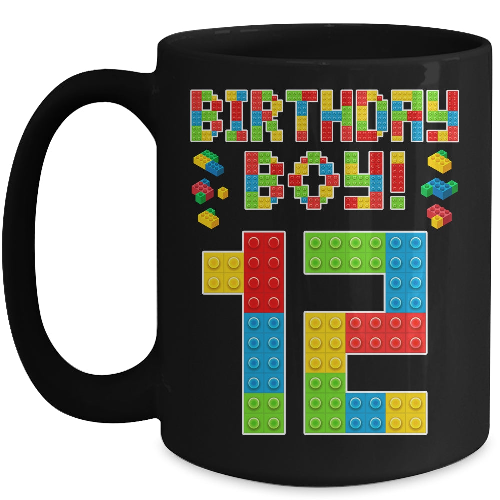 Cute 12th Birthday 12 Years Old Block Building Boys Lover Mug | siriusteestore