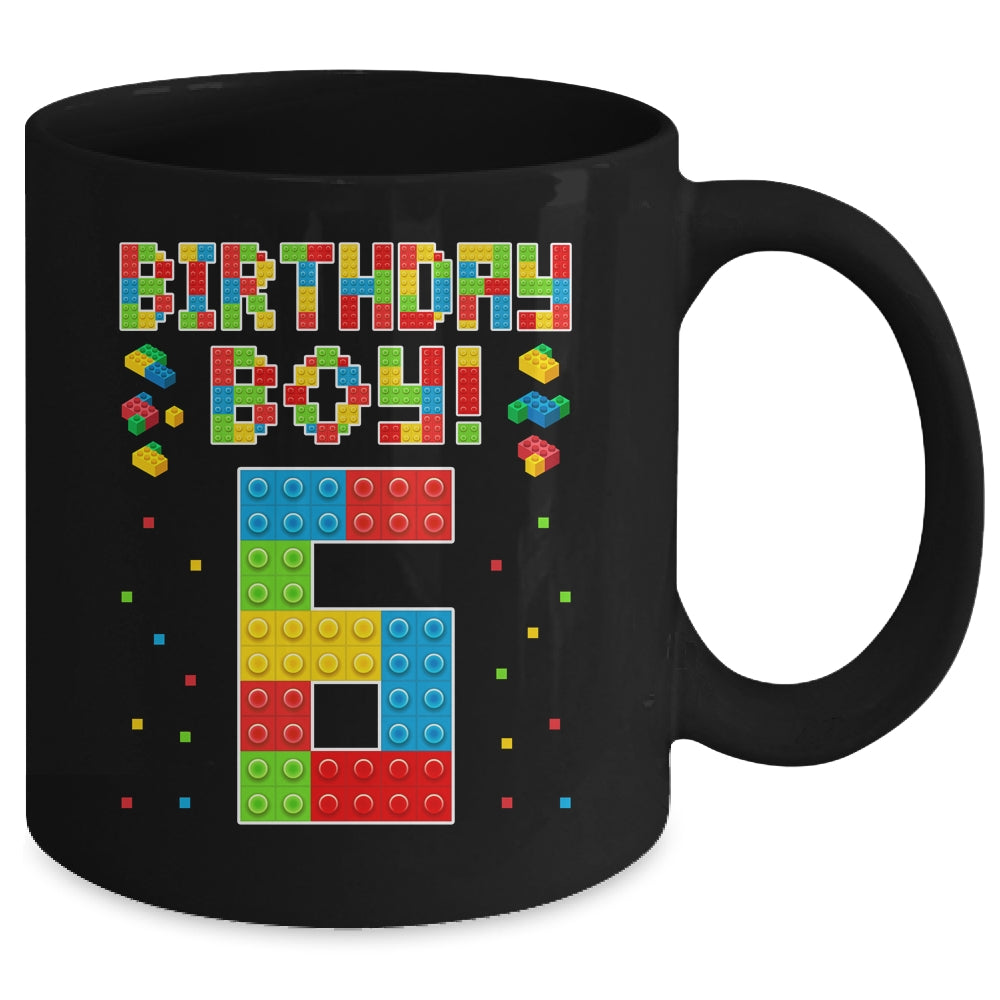 Cute 6th Birthday 6 Years Old Block Building Boys Lover Mug | siriusteestore