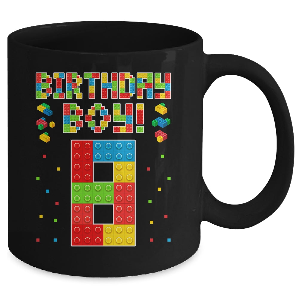 Cute 8th Birthday 8 Years Old Block Building Boys Lover Mug | siriusteestore