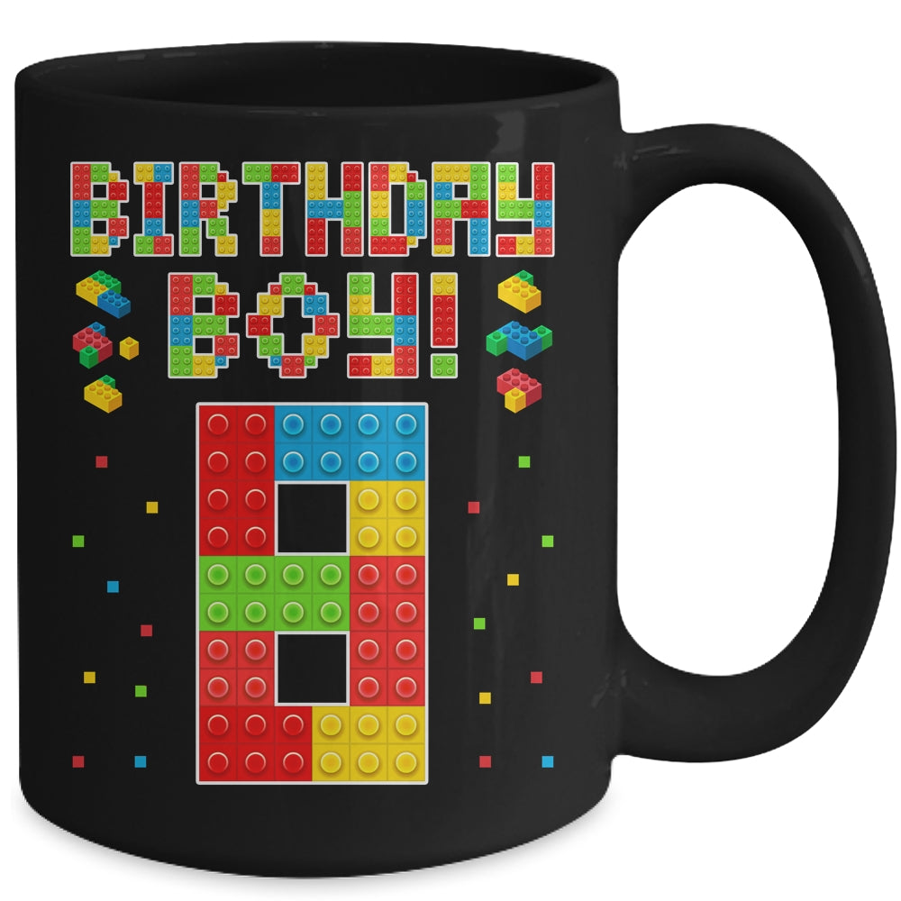 Cute 8th Birthday 8 Years Old Block Building Boys Lover Mug | siriusteestore