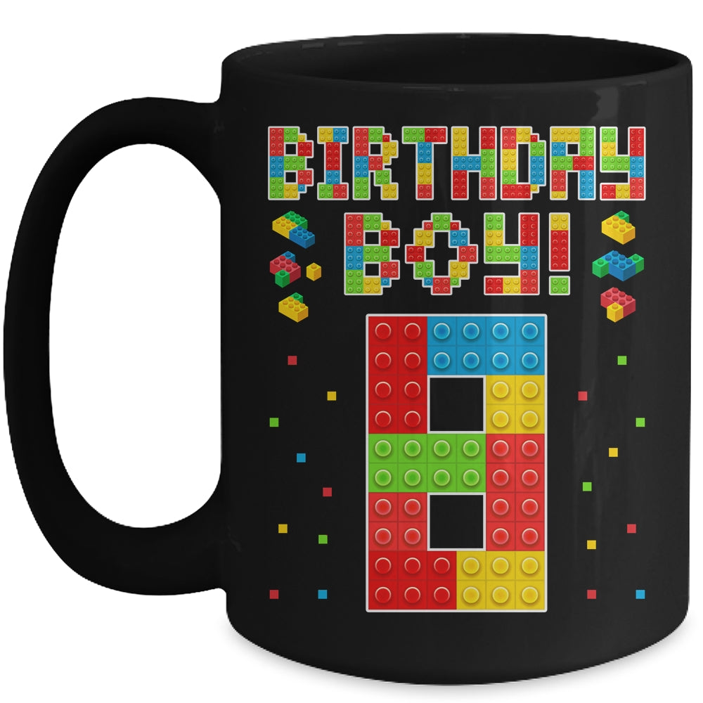 Cute 8th Birthday 8 Years Old Block Building Boys Lover Mug | siriusteestore