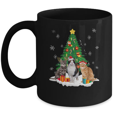 Cute Cat Christmas Tree Cat Lover Xmas Cat Mom Women Kids Mug | siriusteestore