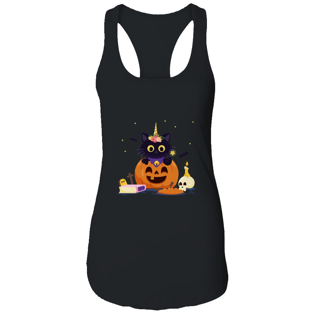 Cute Cat Pumpkin Unicorn Halloween Shirt & Tank Top | siriusteestore