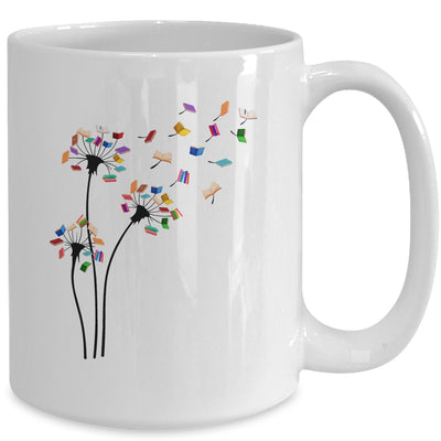 Cute Dandelion Books Flower Fly Reading Fan Club Mug | siriusteestore