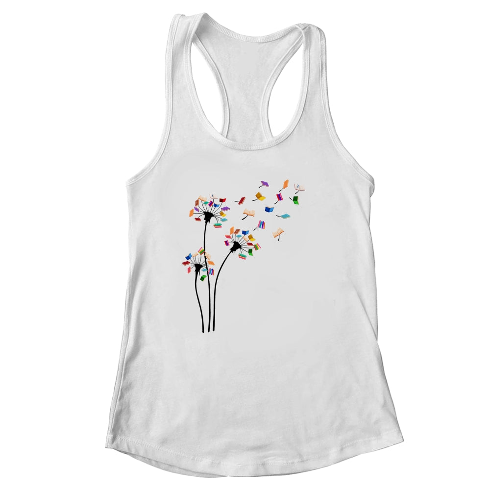 Cute Dandelion Books Flower Fly Reading Fan Club Shirt & Tank Top | siriusteestore