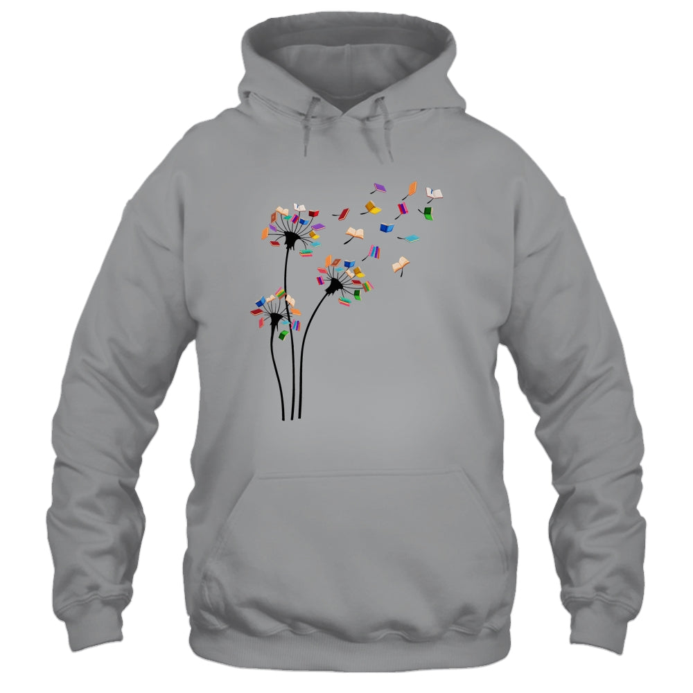 Cute Dandelion Books Flower Fly Reading Fan Club Shirt & Tank Top | siriusteestore