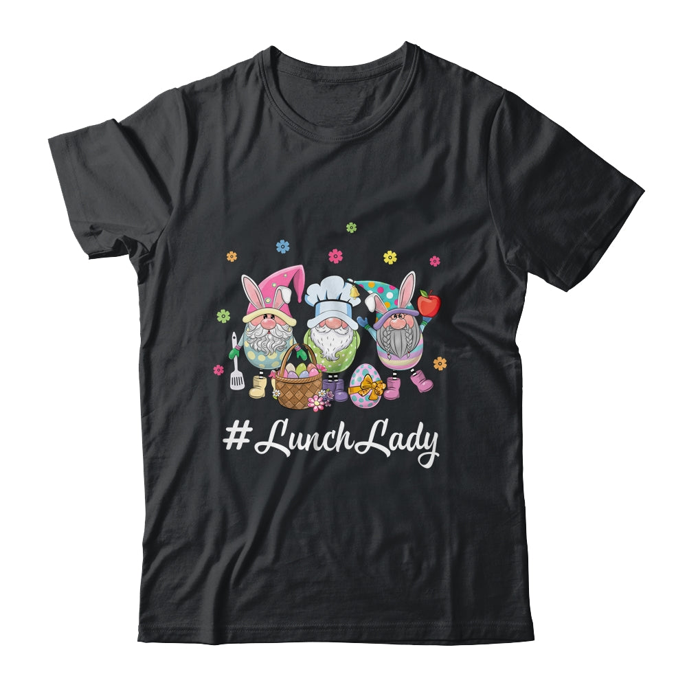 Cute Easter Day Gnome Love Lunch Lady Women Matching Shirt & Hoodie | siriusteestore