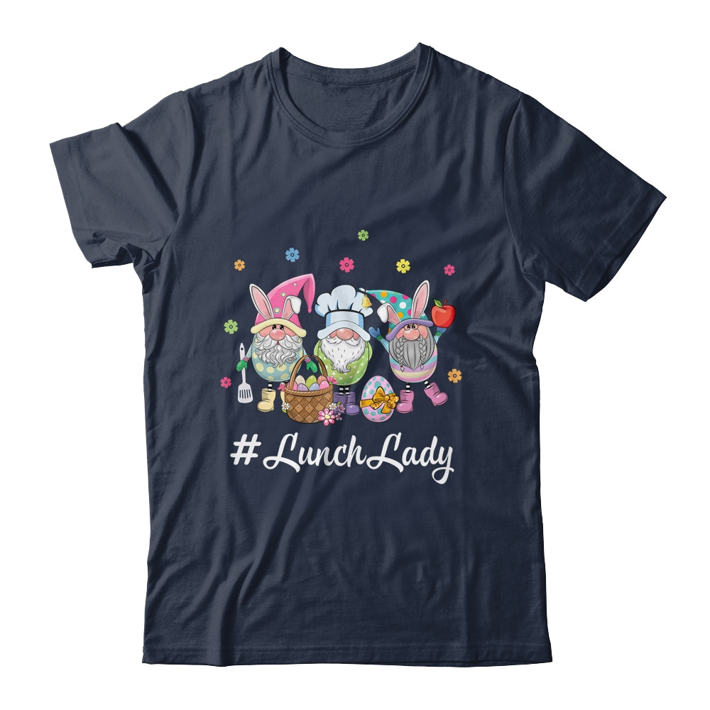 Cute Easter Day Gnome Love Lunch Lady Women Matching Shirt & Hoodie | siriusteestore