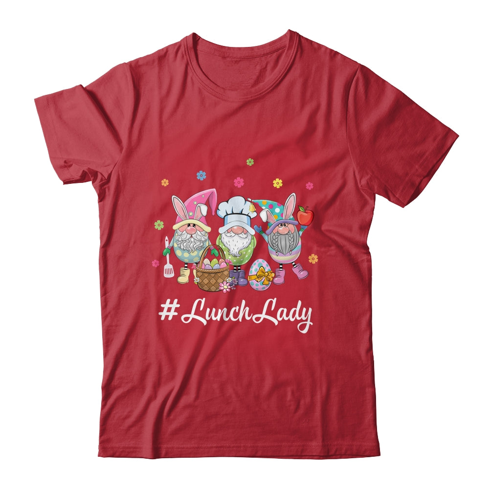 Cute Easter Day Gnome Love Lunch Lady Women Matching Shirt & Hoodie | siriusteestore