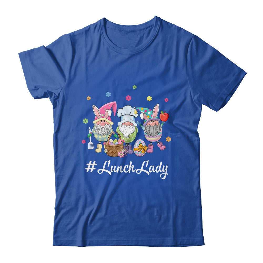 Cute Easter Day Gnome Love Lunch Lady Women Matching Shirt & Hoodie | siriusteestore