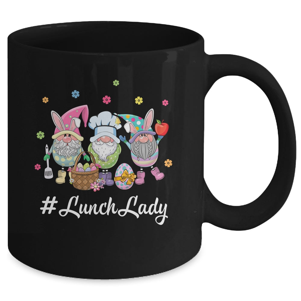 Cute Easter Day Gnome Love Lunch Lady Women Matching Mug | siriusteestore