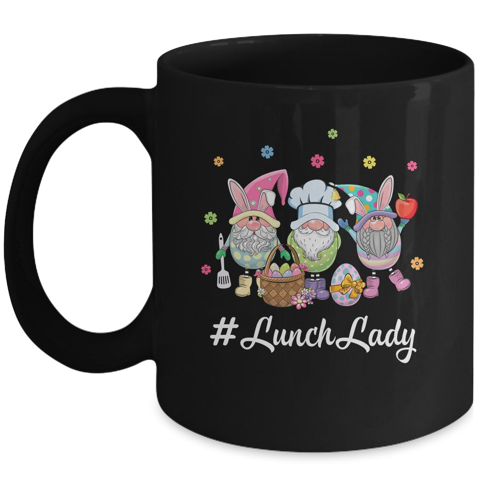 Cute Easter Day Gnome Love Lunch Lady Women Matching Mug | siriusteestore