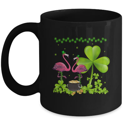 Cute Flamingo St Patricks Day Shamrock Funny Flamingo Irish Mug | siriusteestore