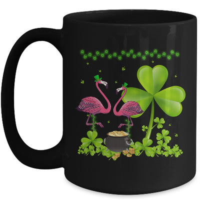 Cute Flamingo St Patricks Day Shamrock Funny Flamingo Irish Mug | siriusteestore