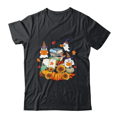 Cute Ghost Book Reading Halloween Teacher Library Funny Shirt & Hoodie | siriusteestore