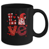 Cute Gnomes Valentines Love Leopard Plaid Couple Matching Mug | siriusteestore