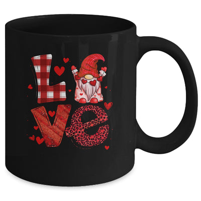 Cute Gnomes Valentines Love Leopard Plaid Couple Matching Mug | siriusteestore